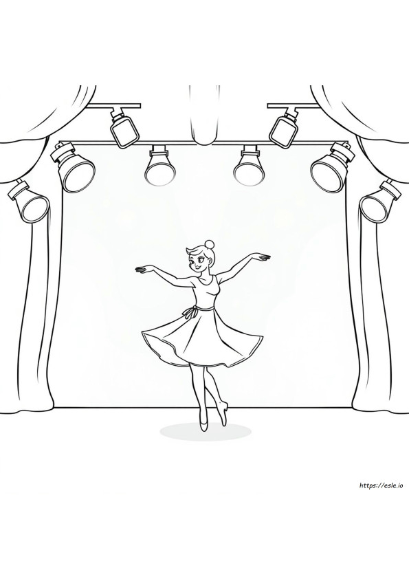 Dancer Colouring In
