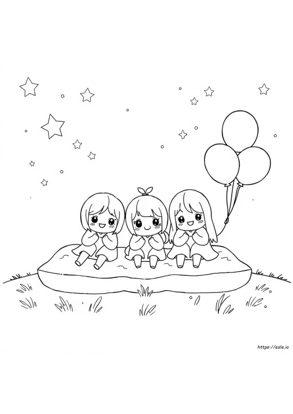 Coloriage Personnes Kawaii