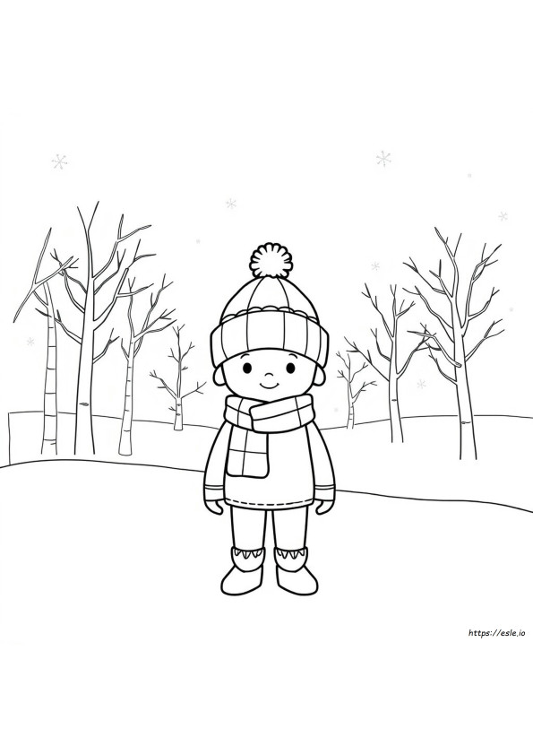 Beanie Musim Dingin Gambar Mewarnai