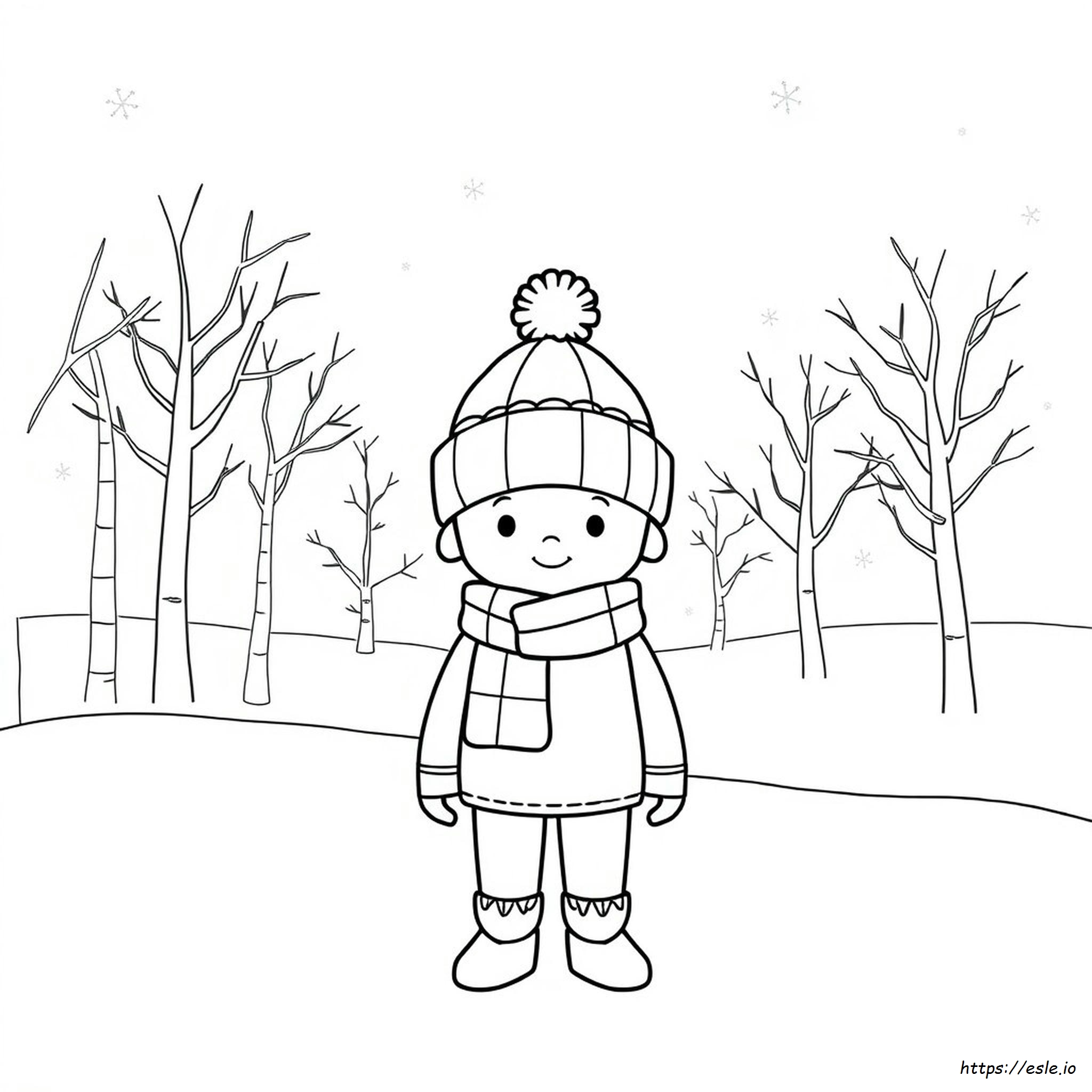 Winter Beanie Coloring Page