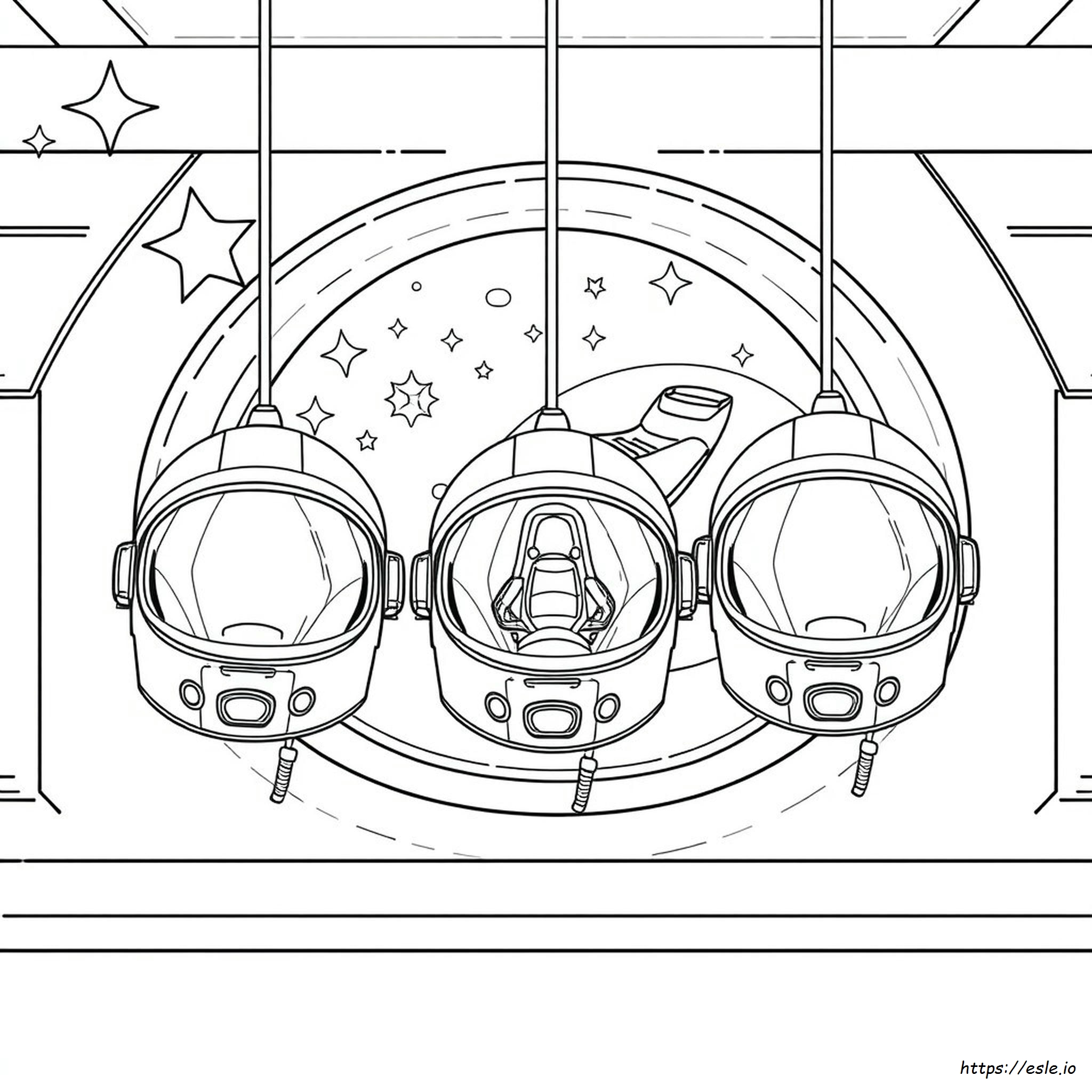 Space Helmet Coloring Page