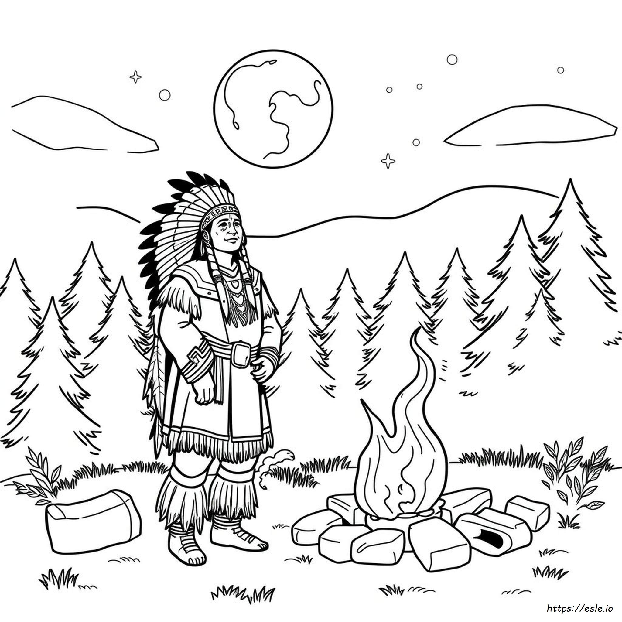Disegni Da Colorare Nativi Americani Per Bambini