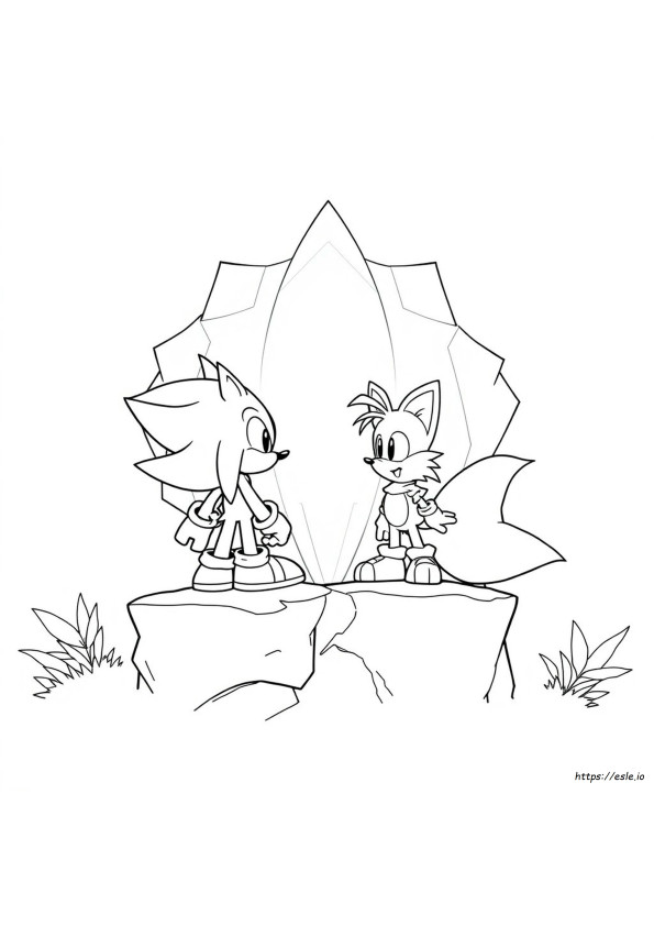 Coloriage Sonic Tails Et Knuckles