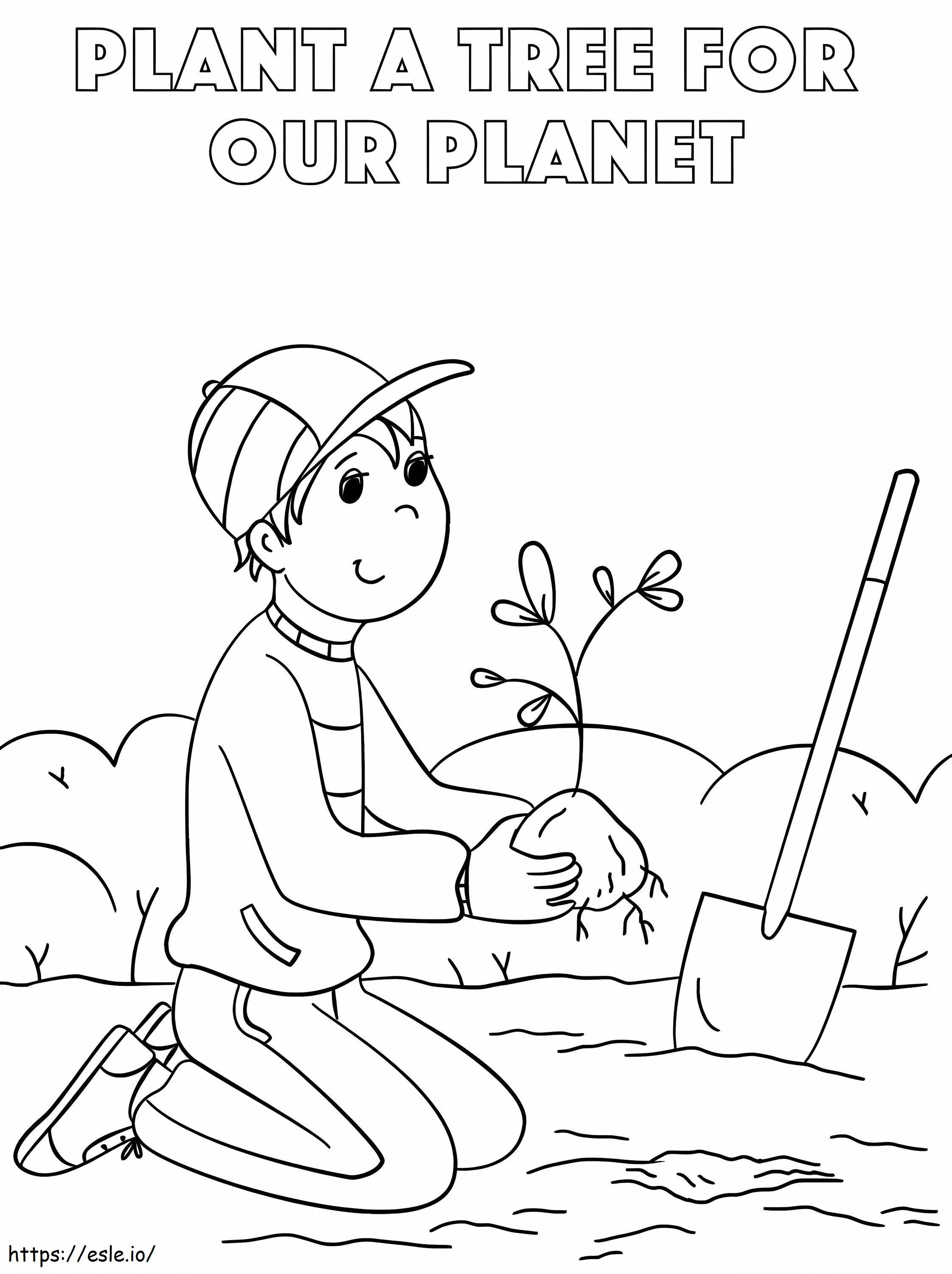 Plant A Tree coloring page