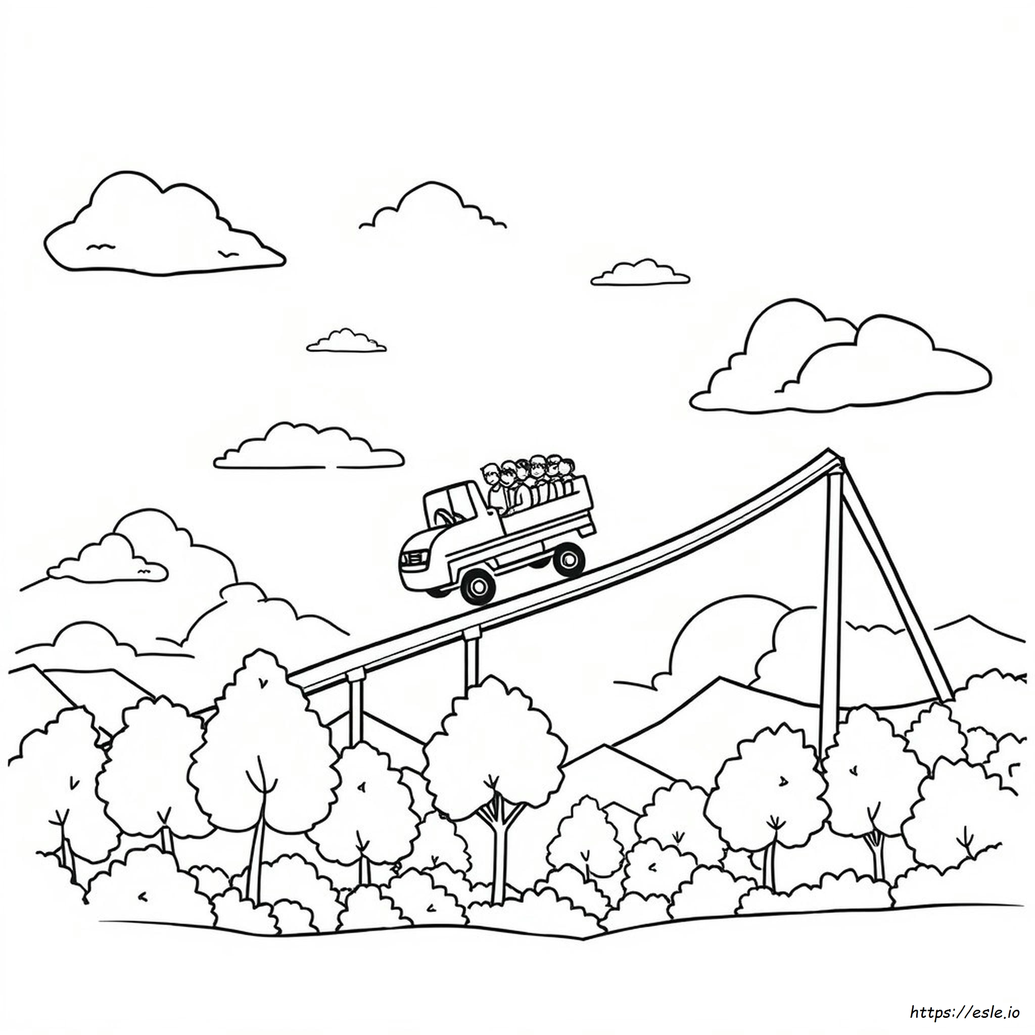 Free Roller Coaster Coloring Pages