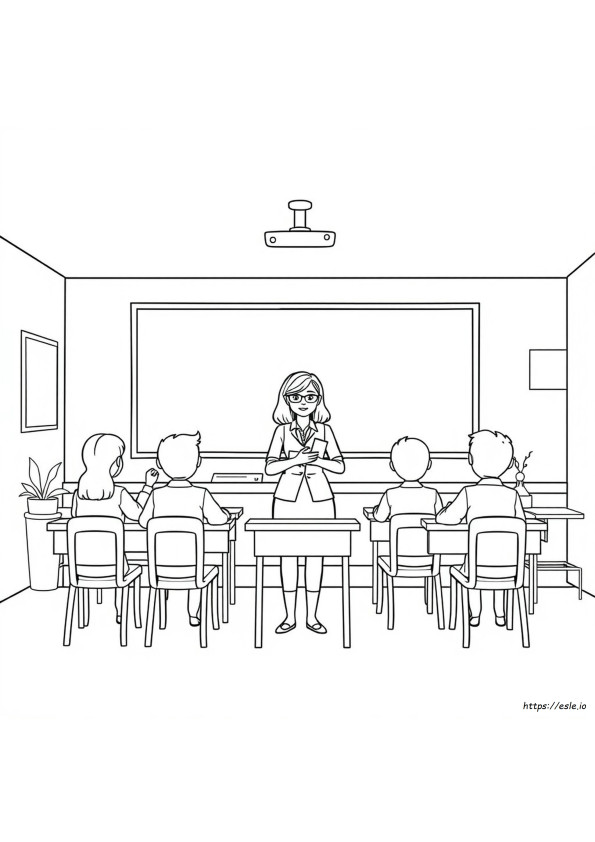 Maestra Dibujos Para Colorear Para Imprimir