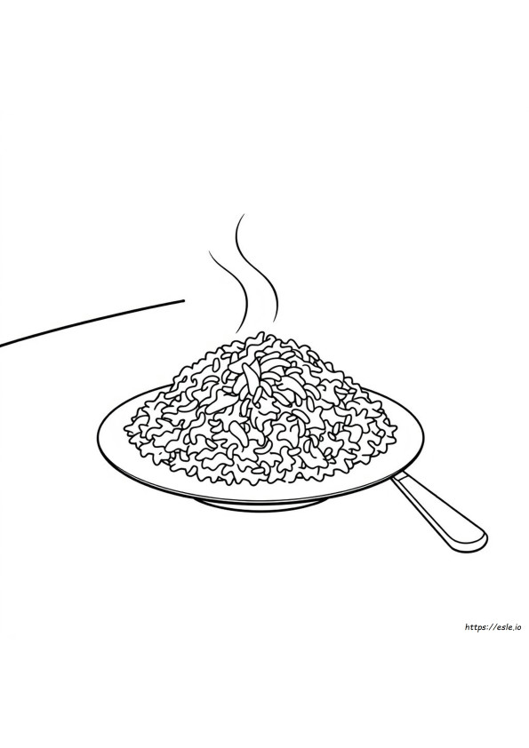 Fried Rice Coloring Page