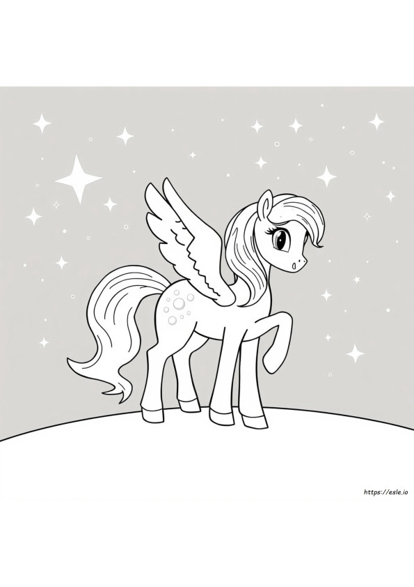 Midnight Sparkle Coloring Page
