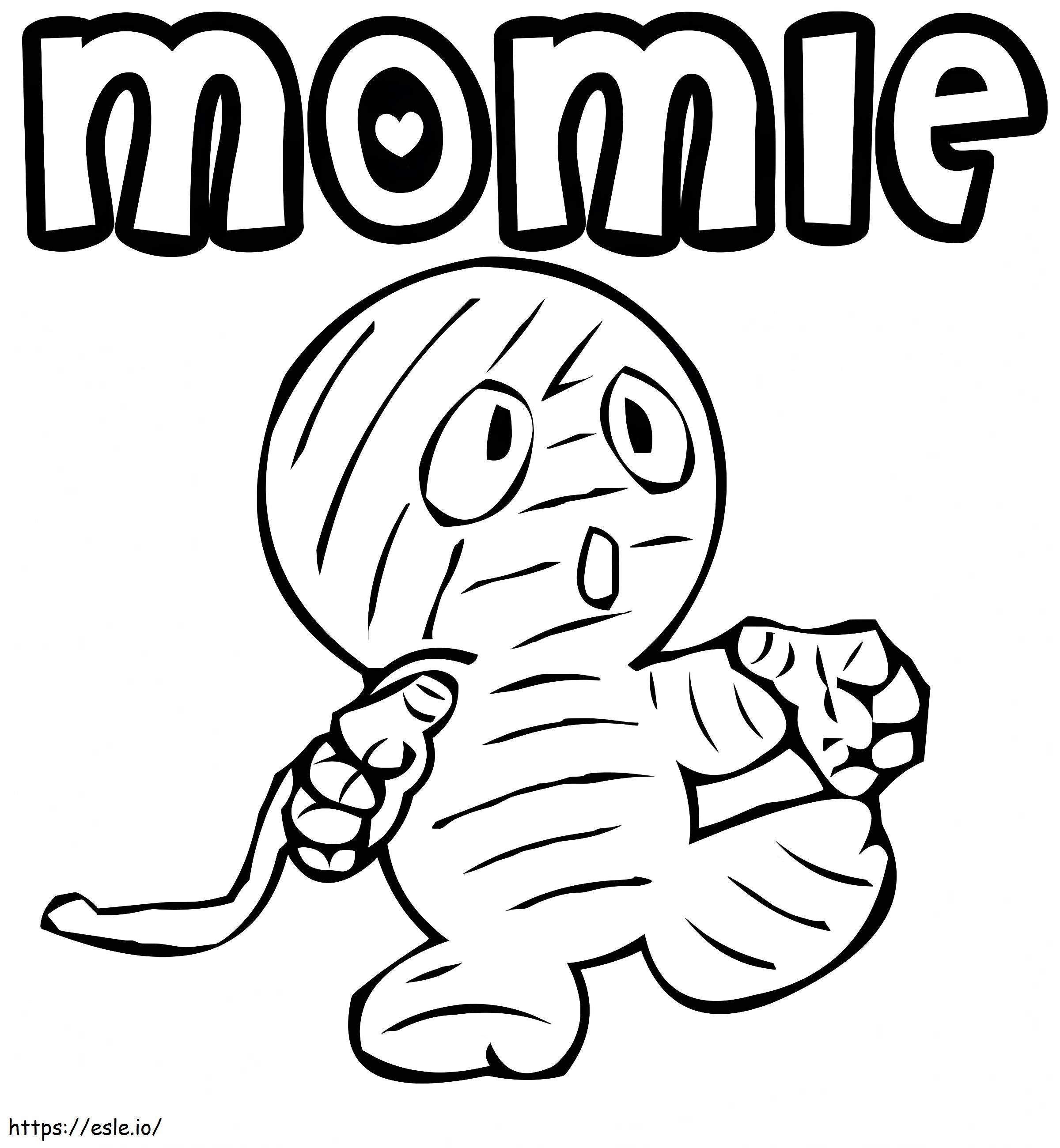 Momie Dhalloween coloring page