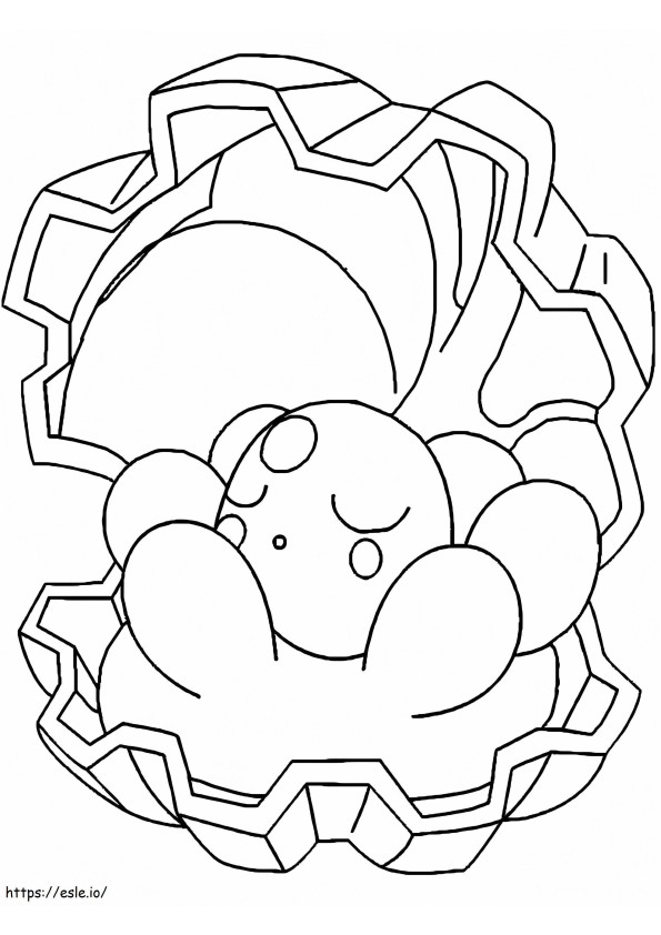 Coloriage Pokémon Clamperl Gen 3 à imprimer dessin