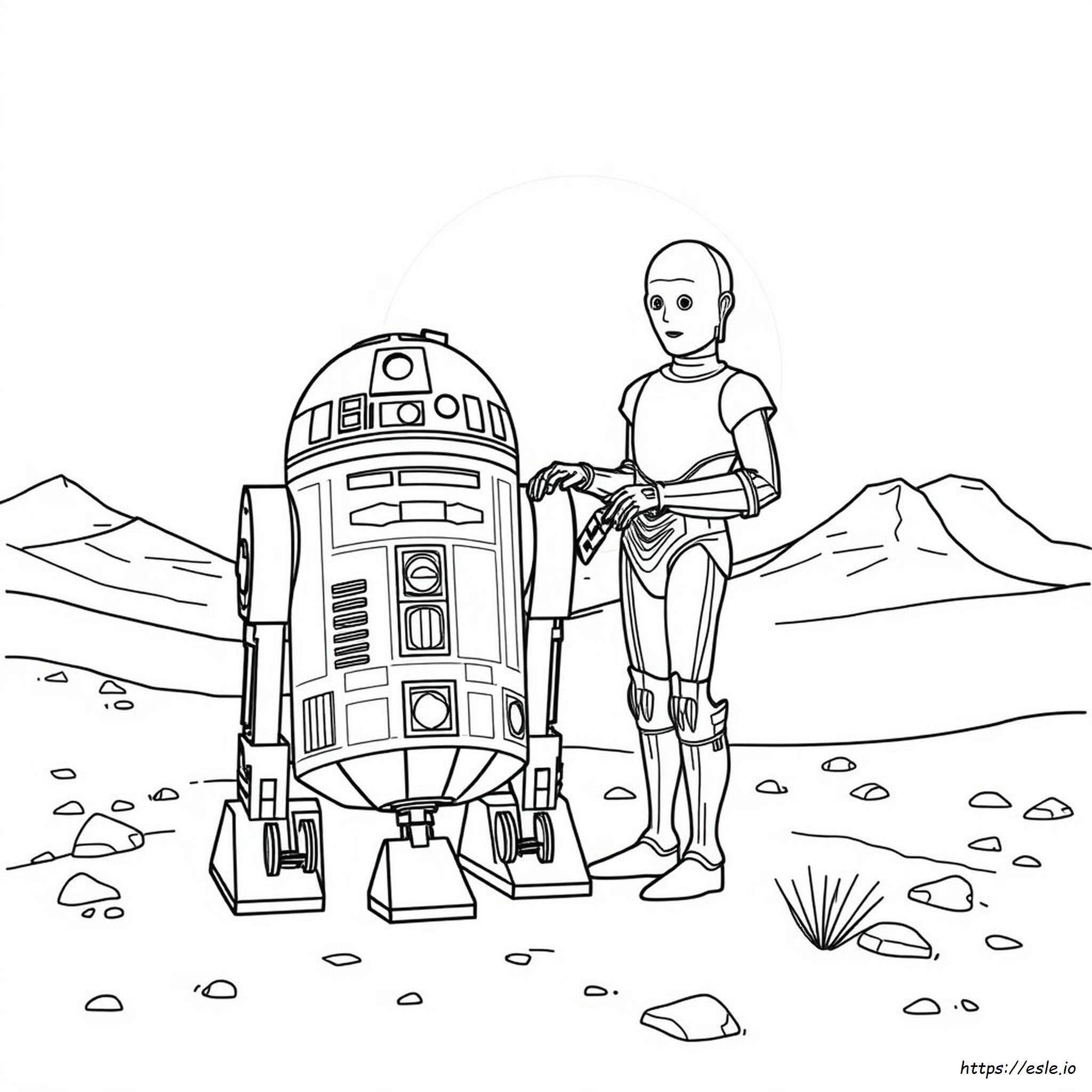 R2d2 And C3po Coloring Pages