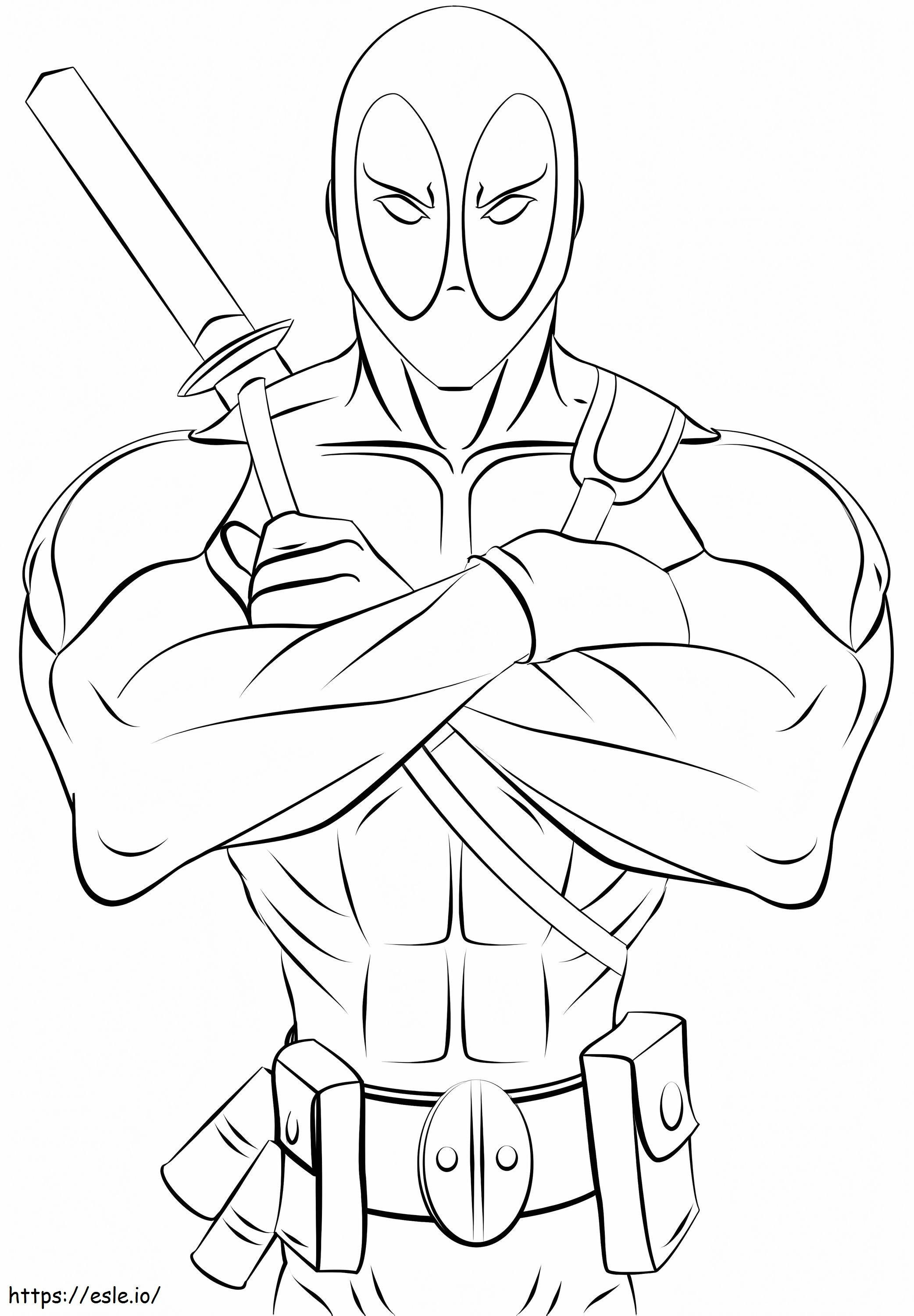 Marvel Deadpool coloring page