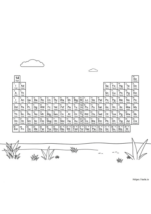 Periodic Table Colouring Worksheet