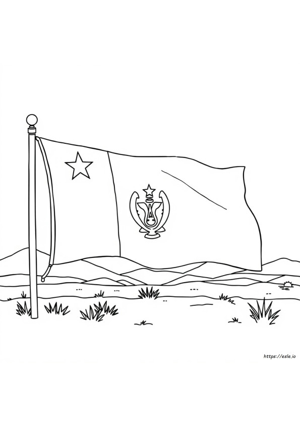 Gabon Vlag Kleurplaat