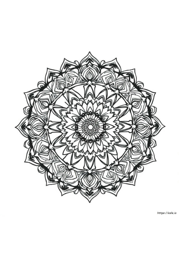 Mandala A Pagina Intera Da Colorare Per Adulti