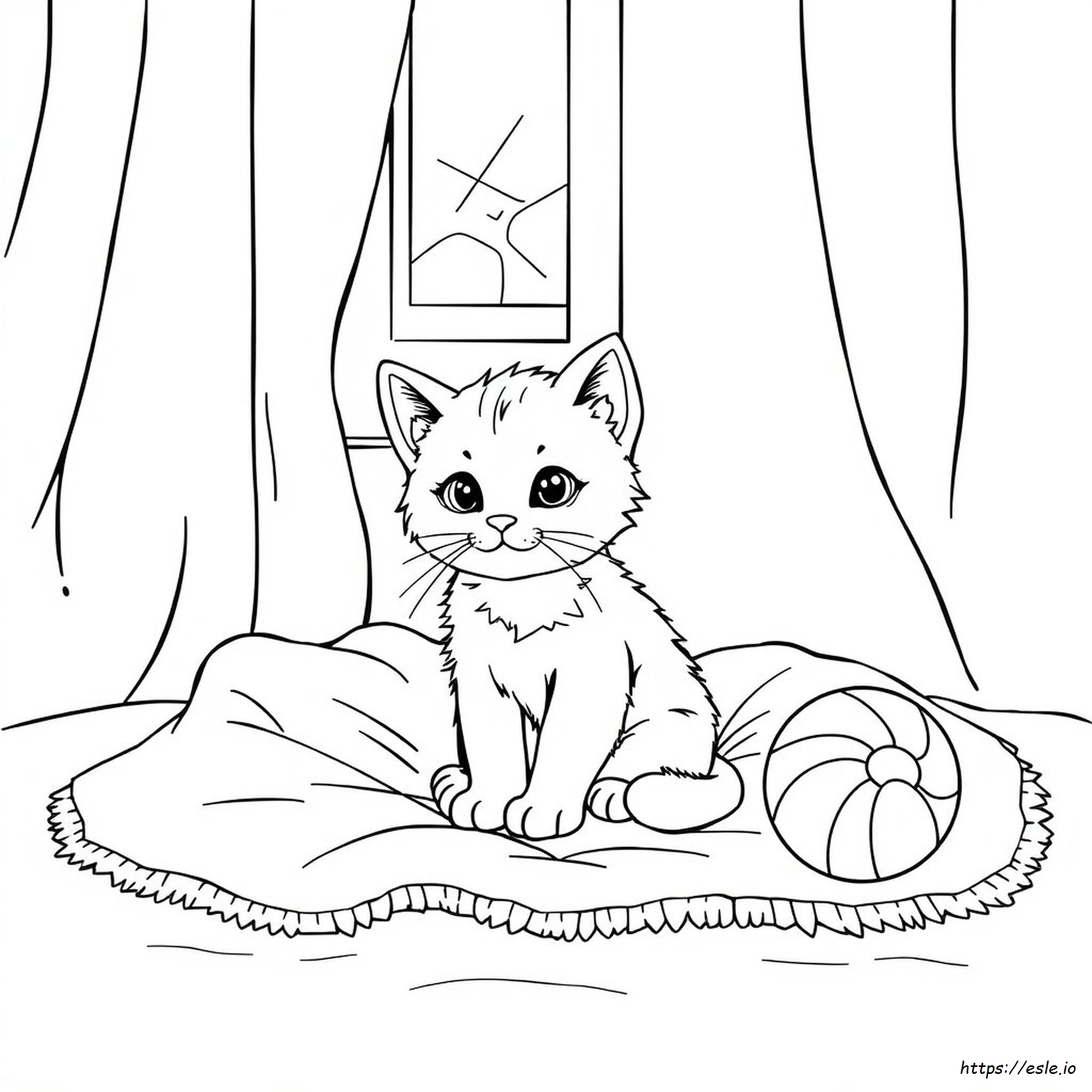 Gattino Realistico Da Colorare