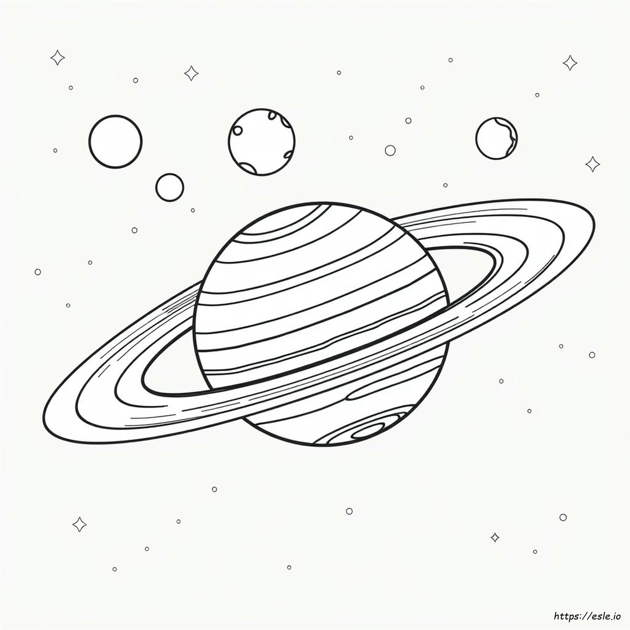 Saturno Para Colorir