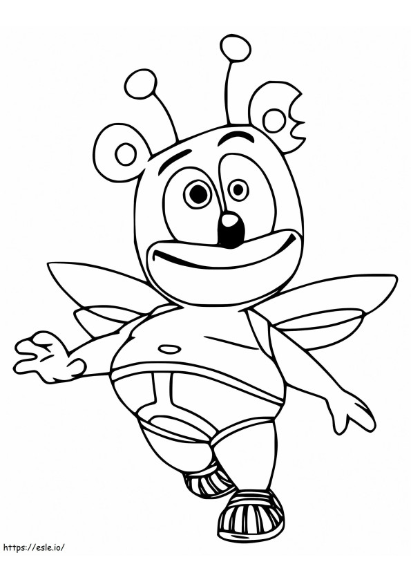 Bee Gummy Bear coloring page