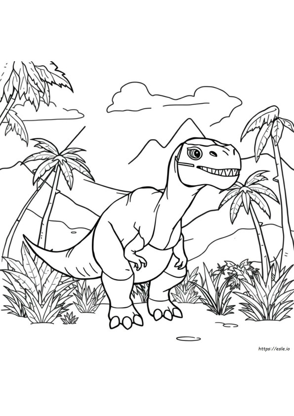 Dinosaurusnaamio Värityskuva