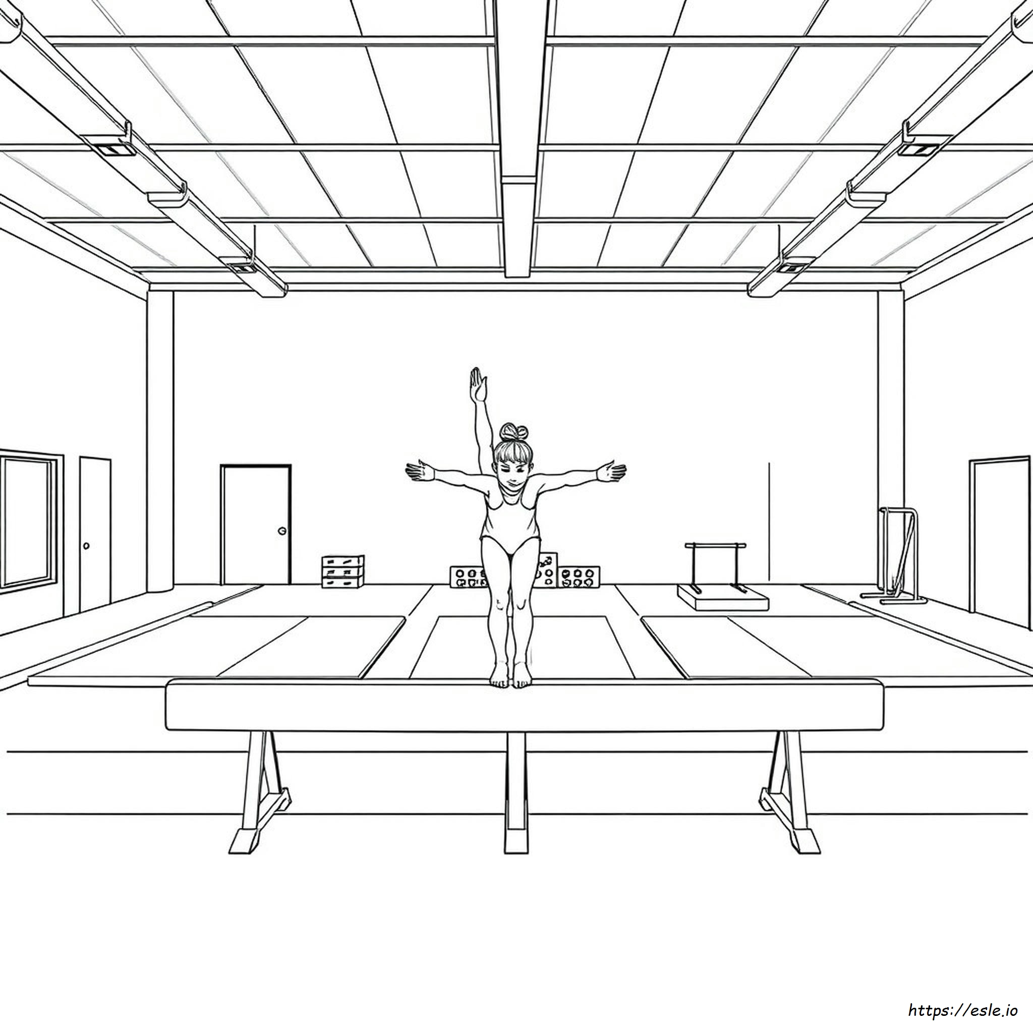 Realistic Hard Gymnastics Coloring Pages