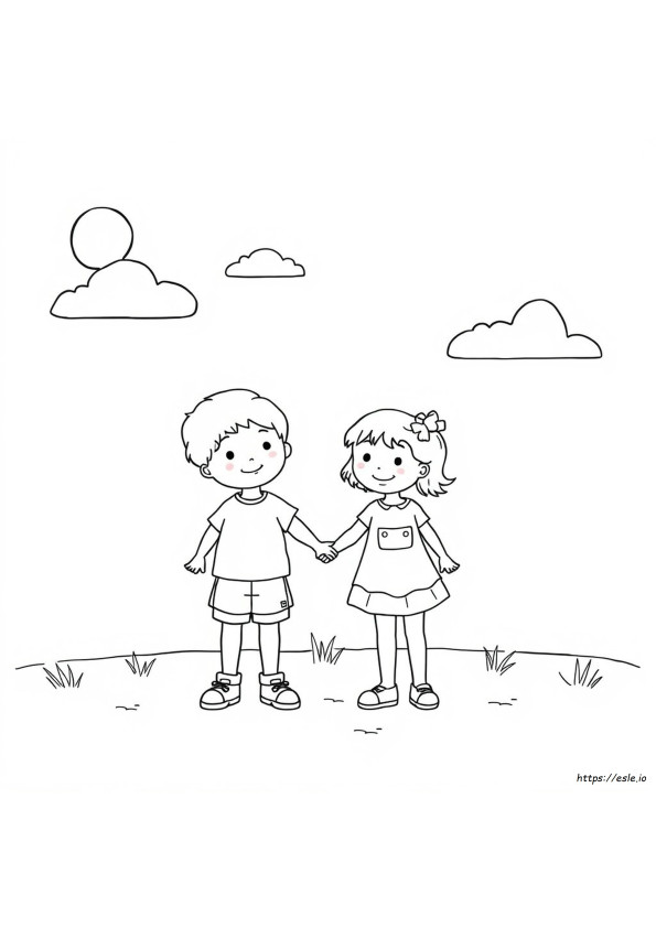 Coloring Pages Of Two Best Friends