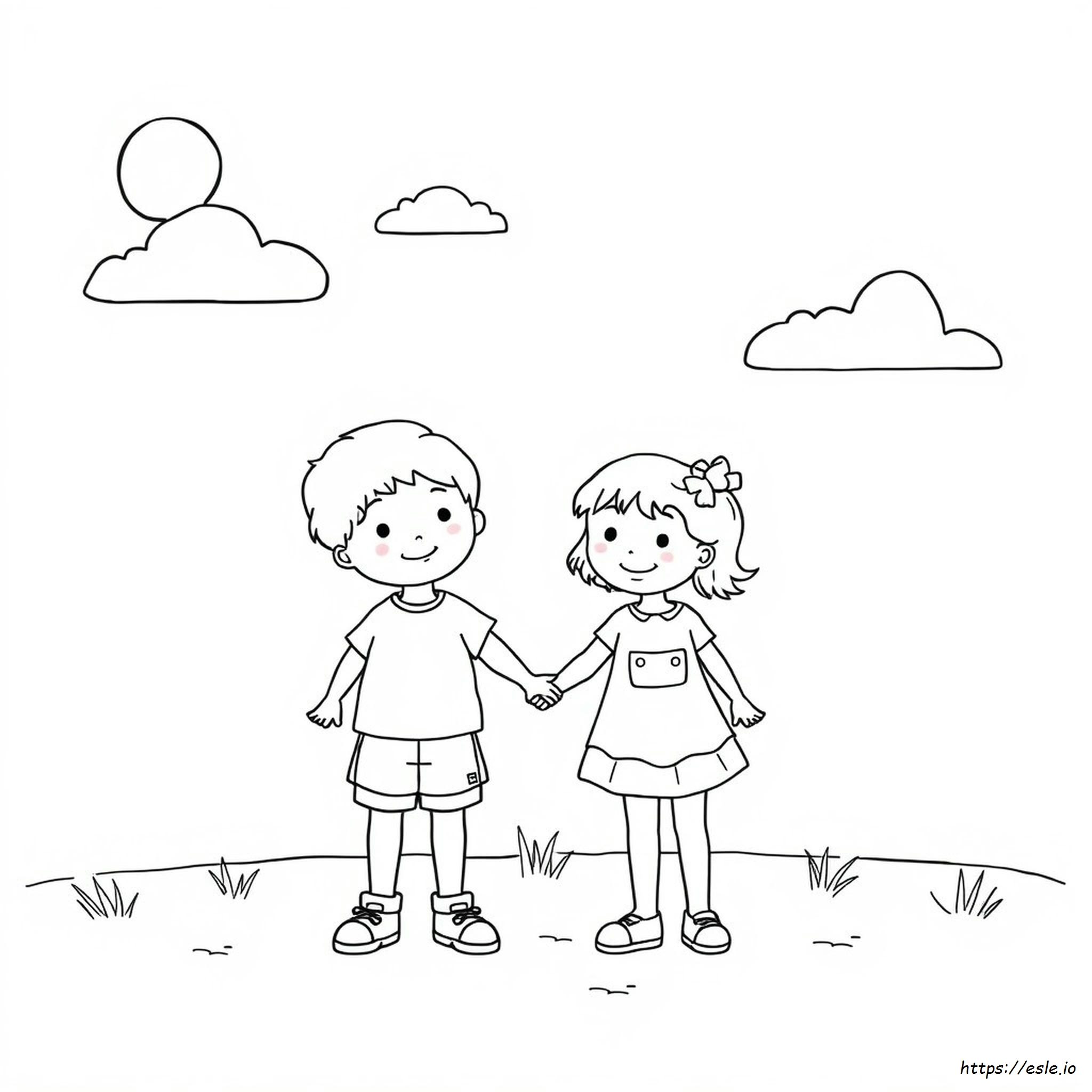 Coloring Pages Of Two Best Friends