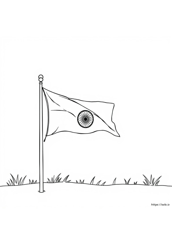 India Vlag Kleurplaat