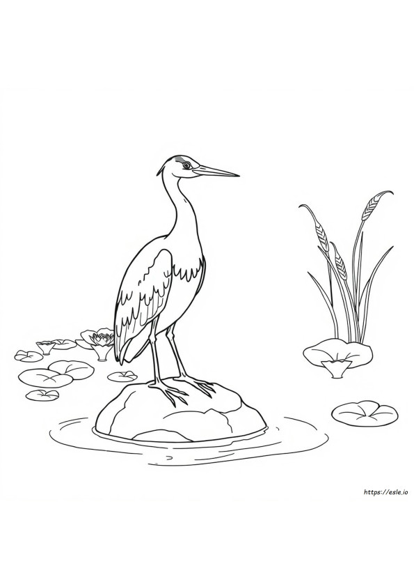 Heron Coloring Page