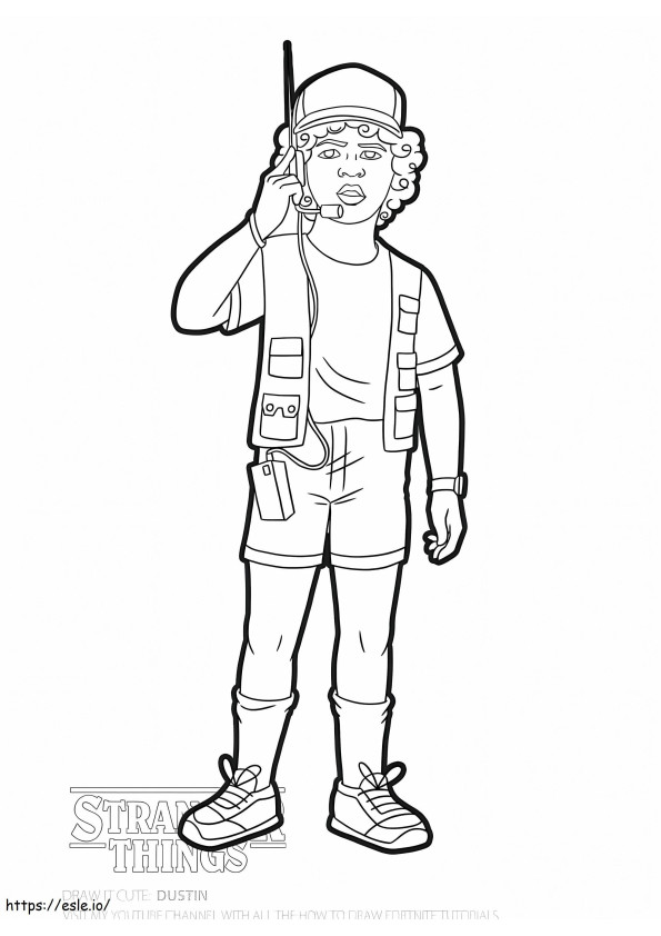 Dustin De Stranger Things coloring page