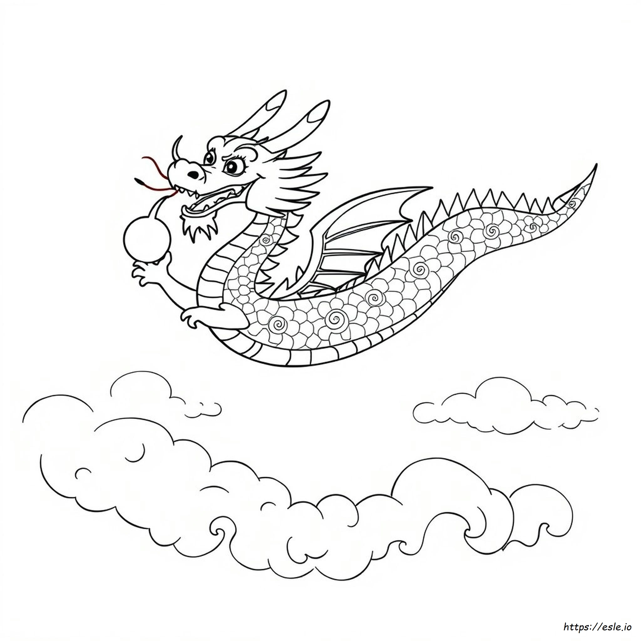 Chinese Dragon Colouring