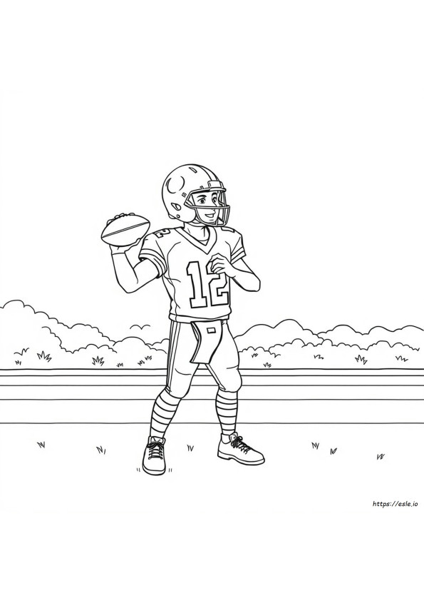 Patrick Mahomes Coloring Page