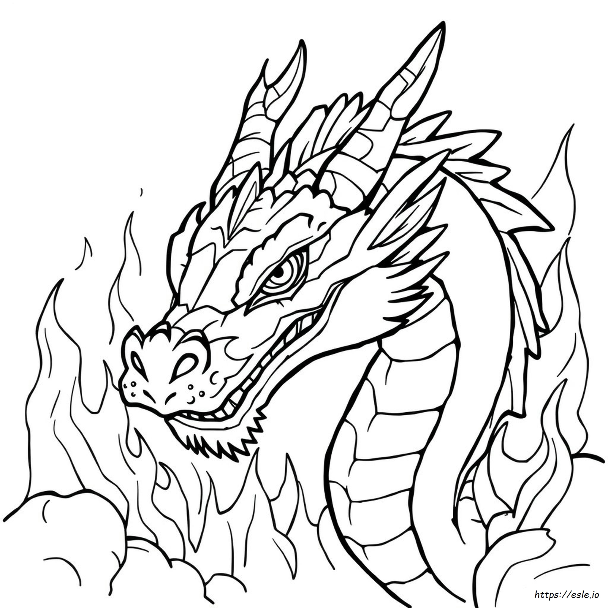 Printable Dragon Head Coloring Pages