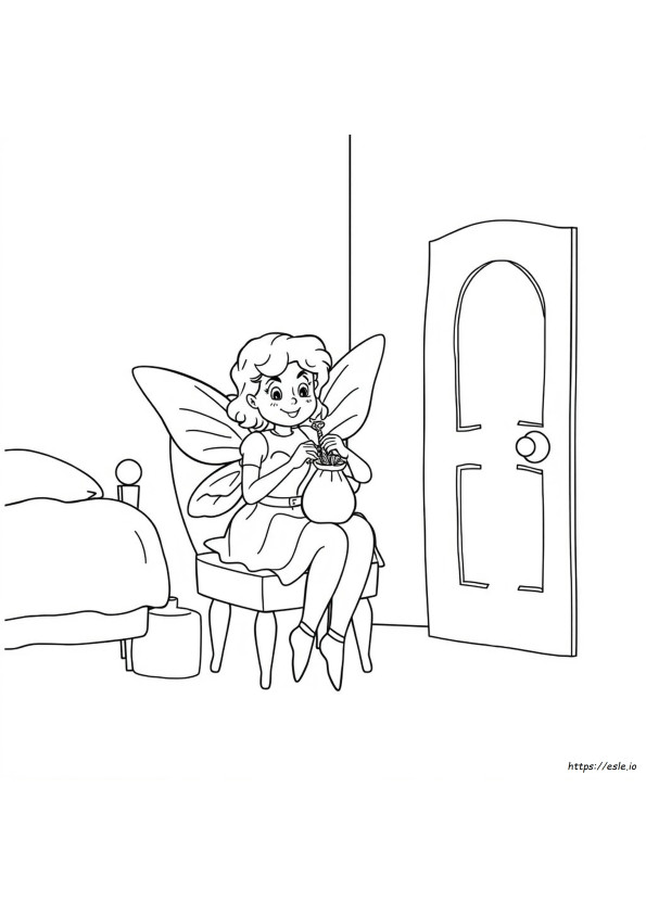 Tooth Fairy Coloring Page Free