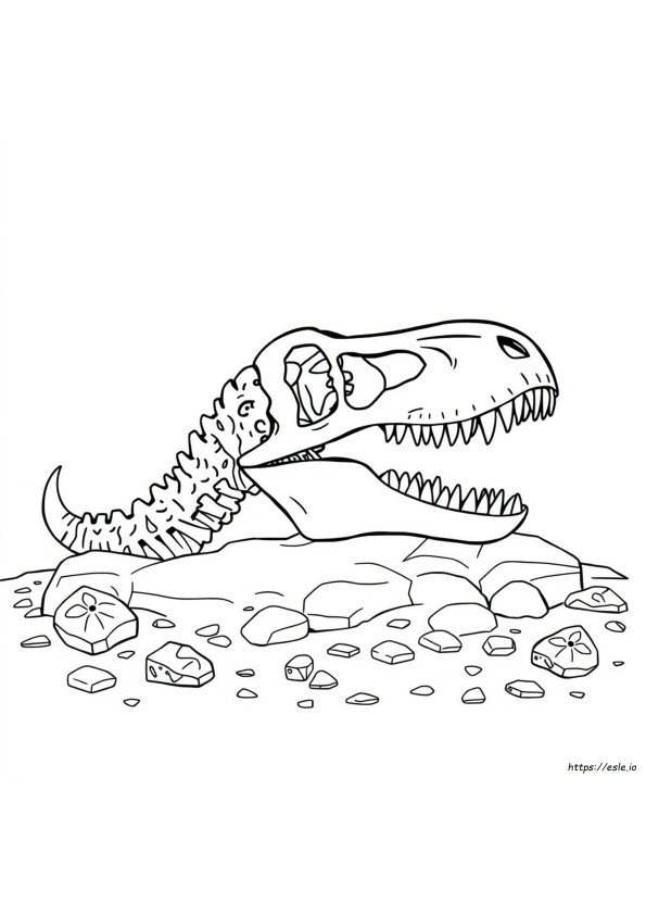T Rex Skull Coloring Page