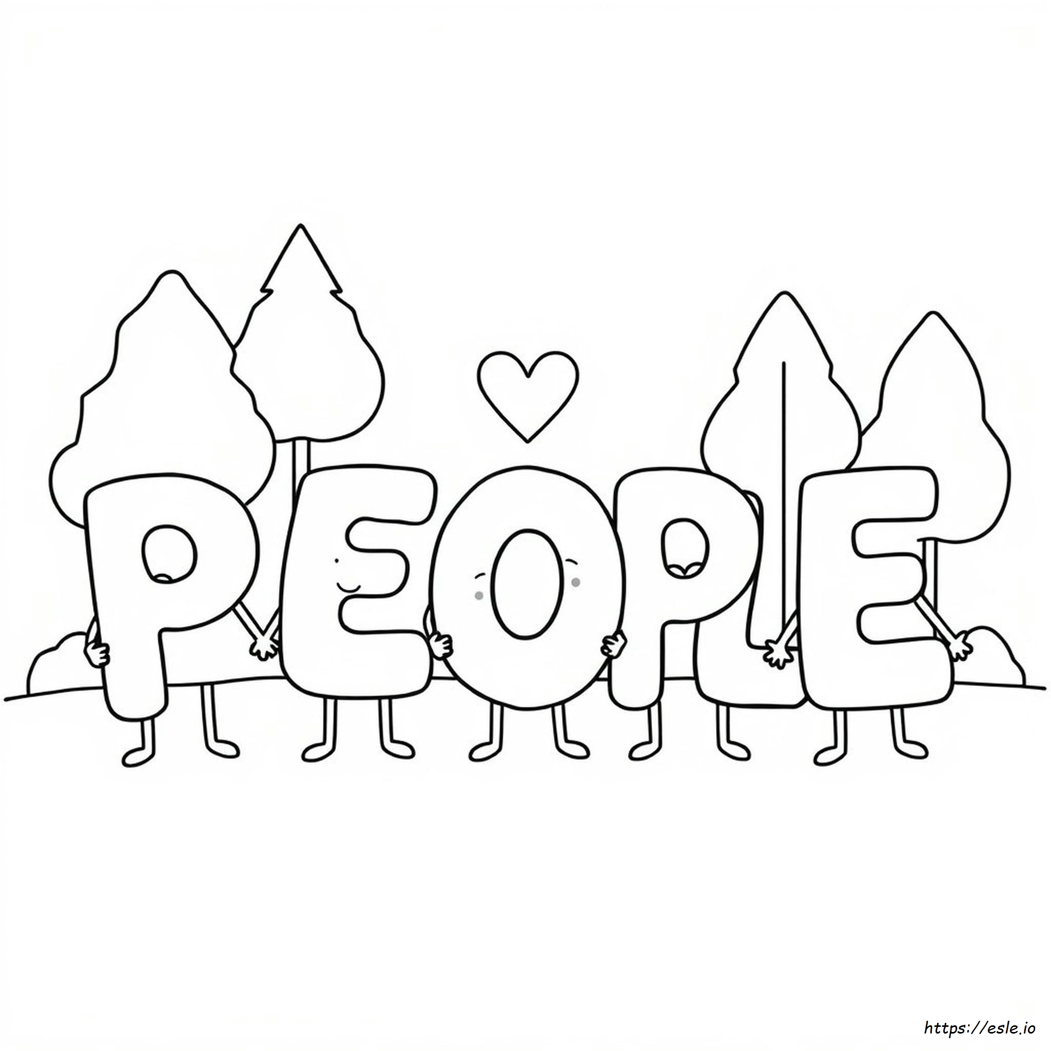 Original Letter People Coloring Pages