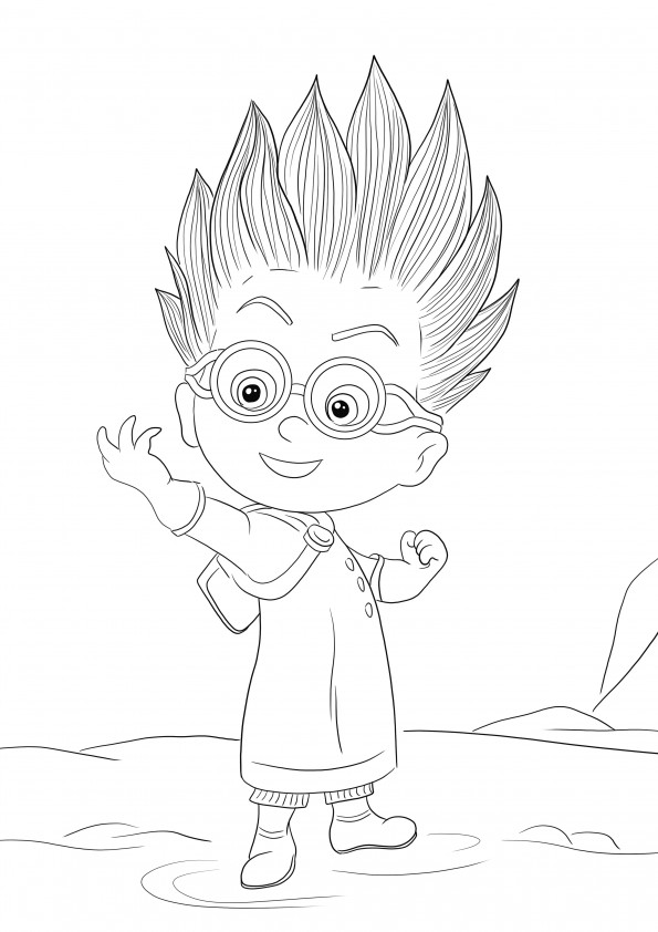 Romeo from PJ Masks coloring sheet free to print and color for kids