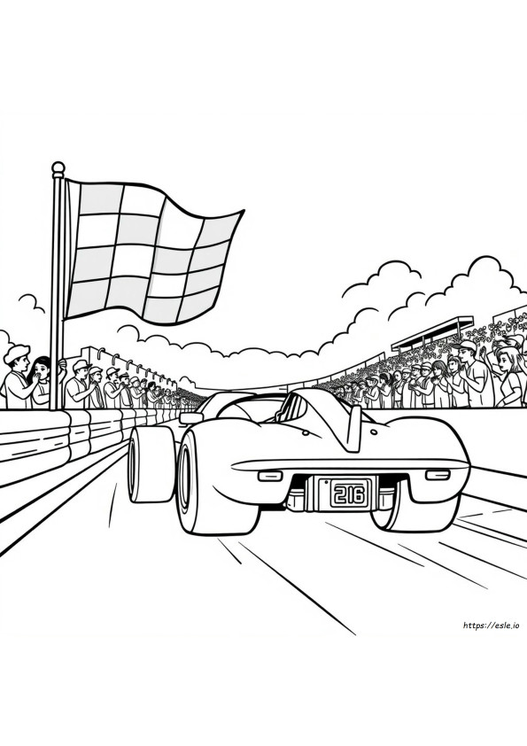 Race Flag Coloring Page