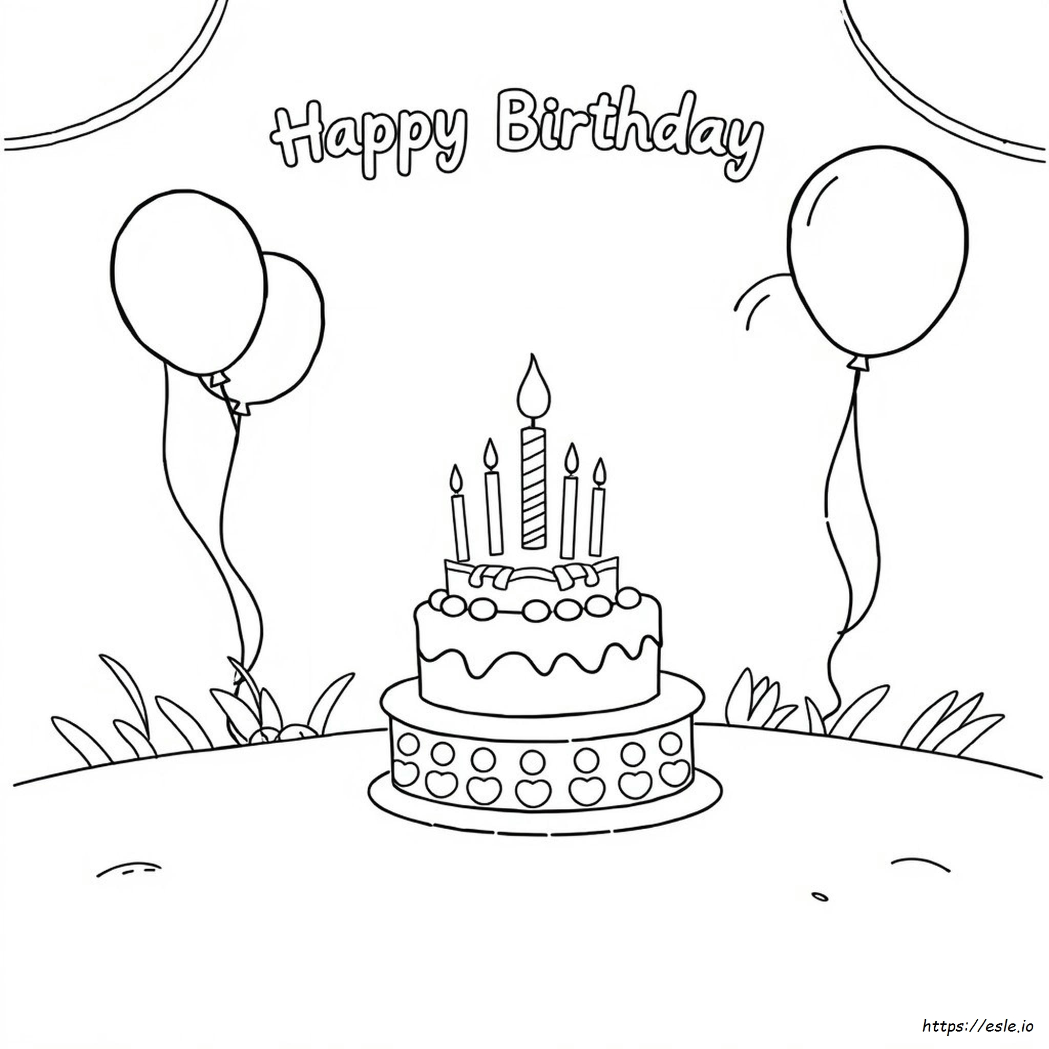 Tarjeta De Cumpleaños Feliz Plegable Para Colorear E Imprimir