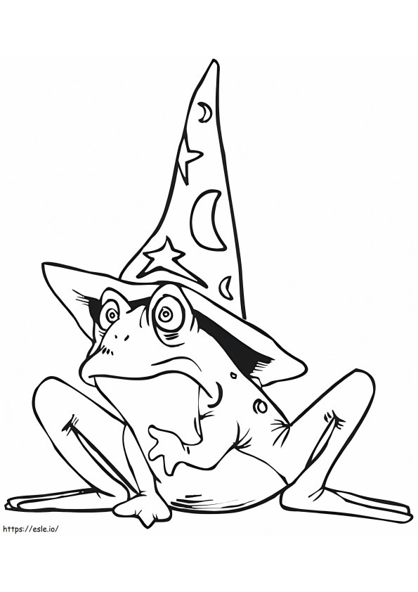 Frog Wizard coloring page