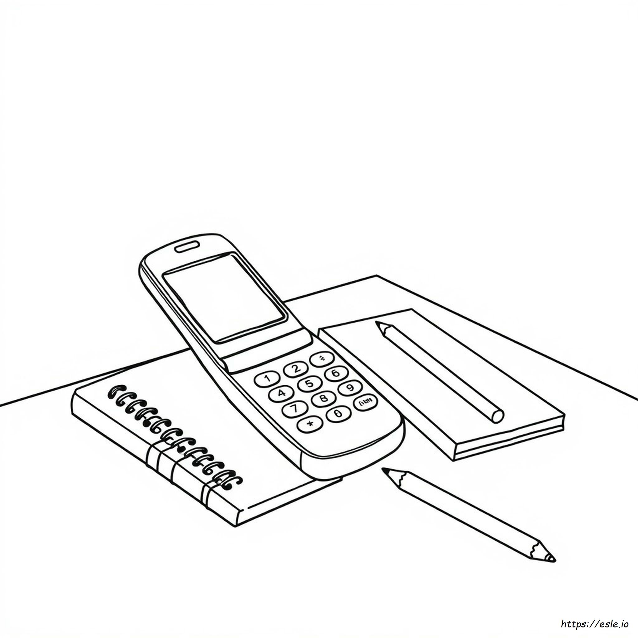 Flip Phone Coloring Page