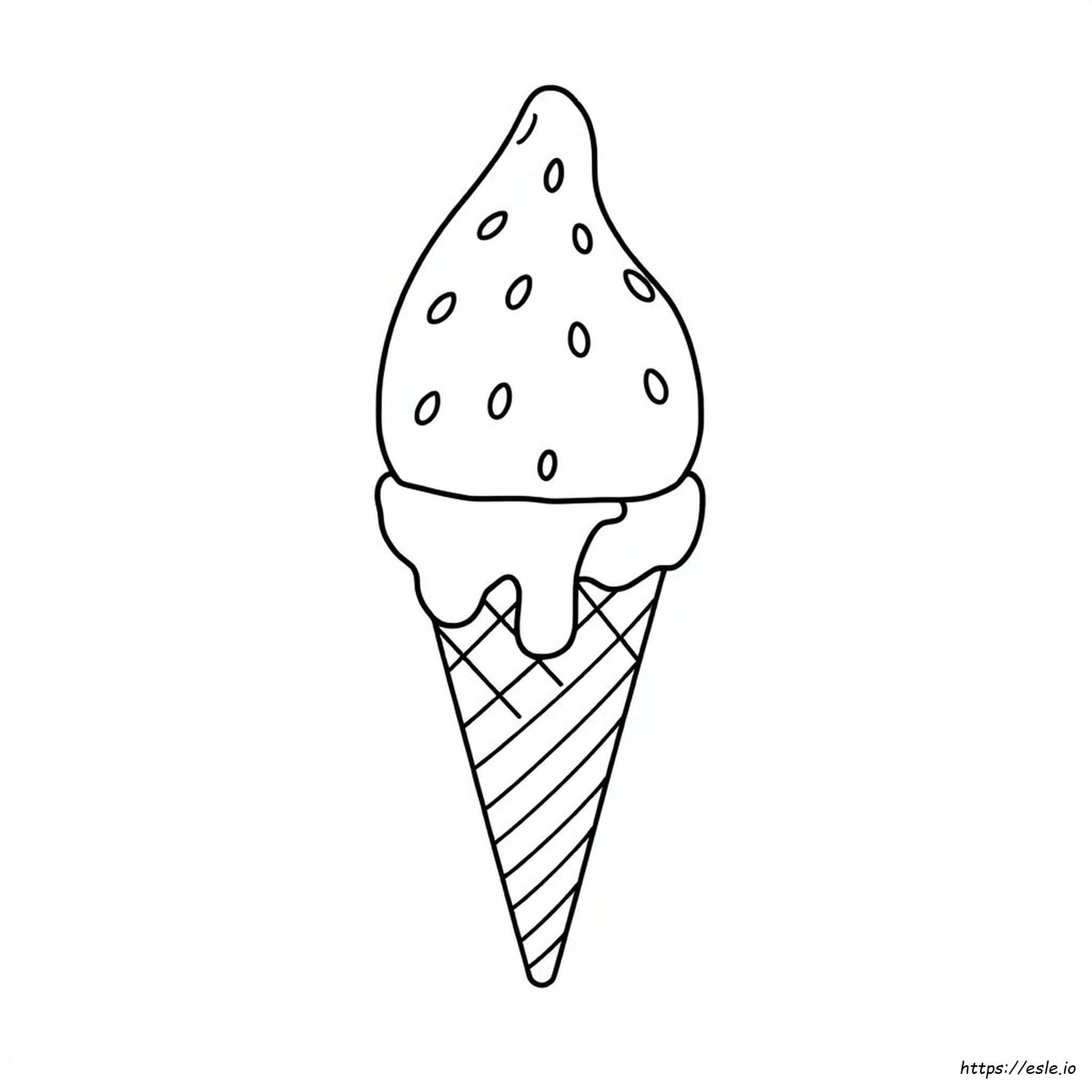 Coloring Watermelon Ice Cream Drawing