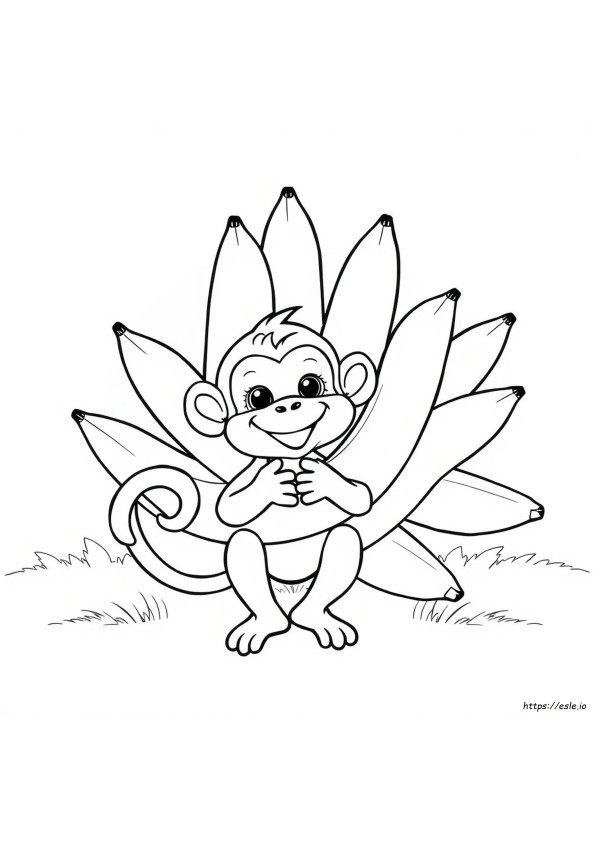 Coloriage Banane Mignonne