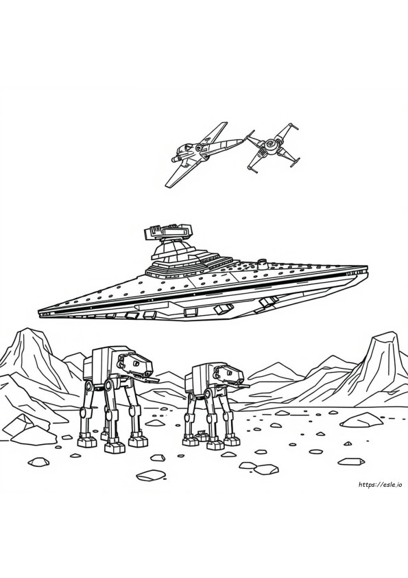 Lego Star Wars The Force Awakens Gambar Mewarnai