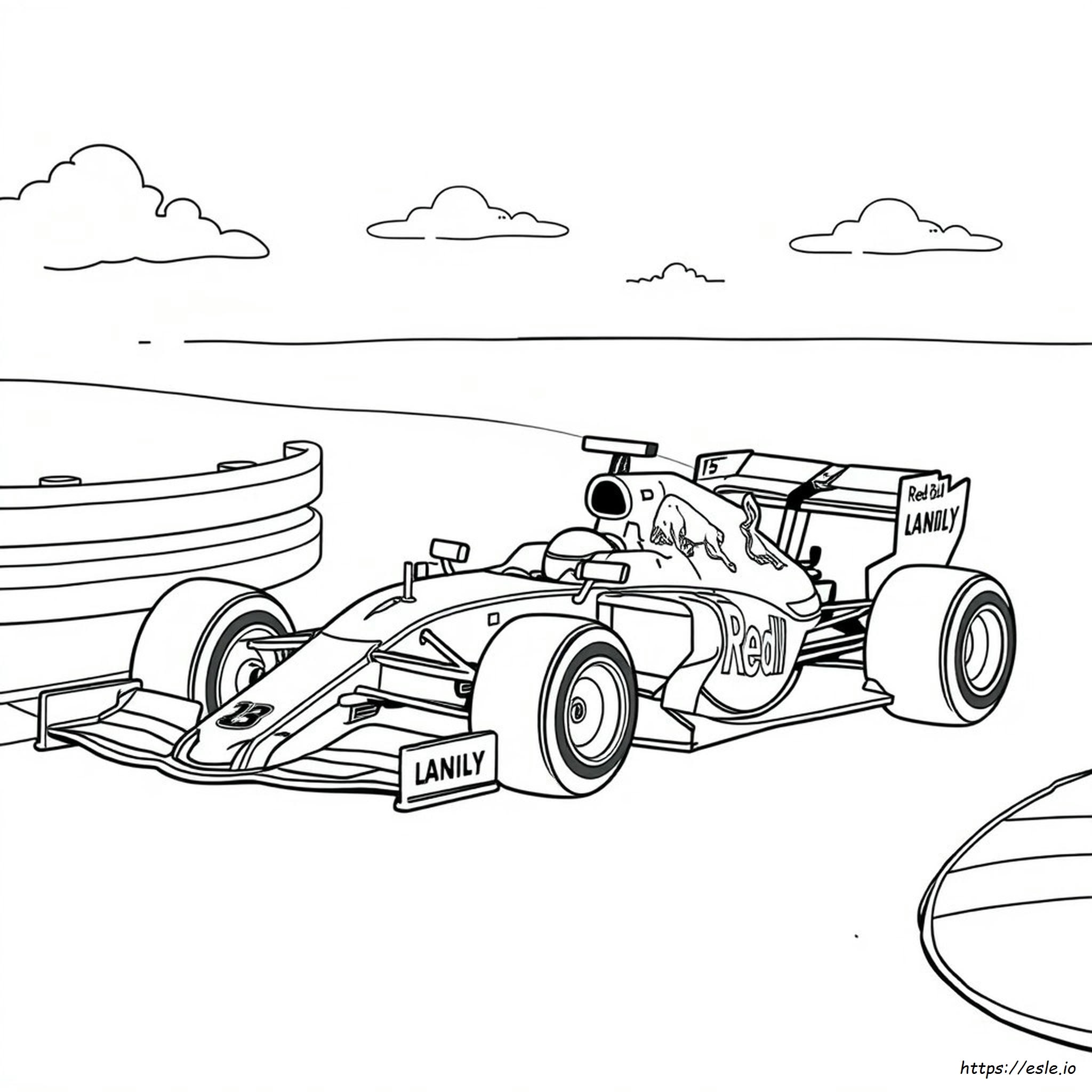 F1 Kleurplaten Red Bull kleurplaat