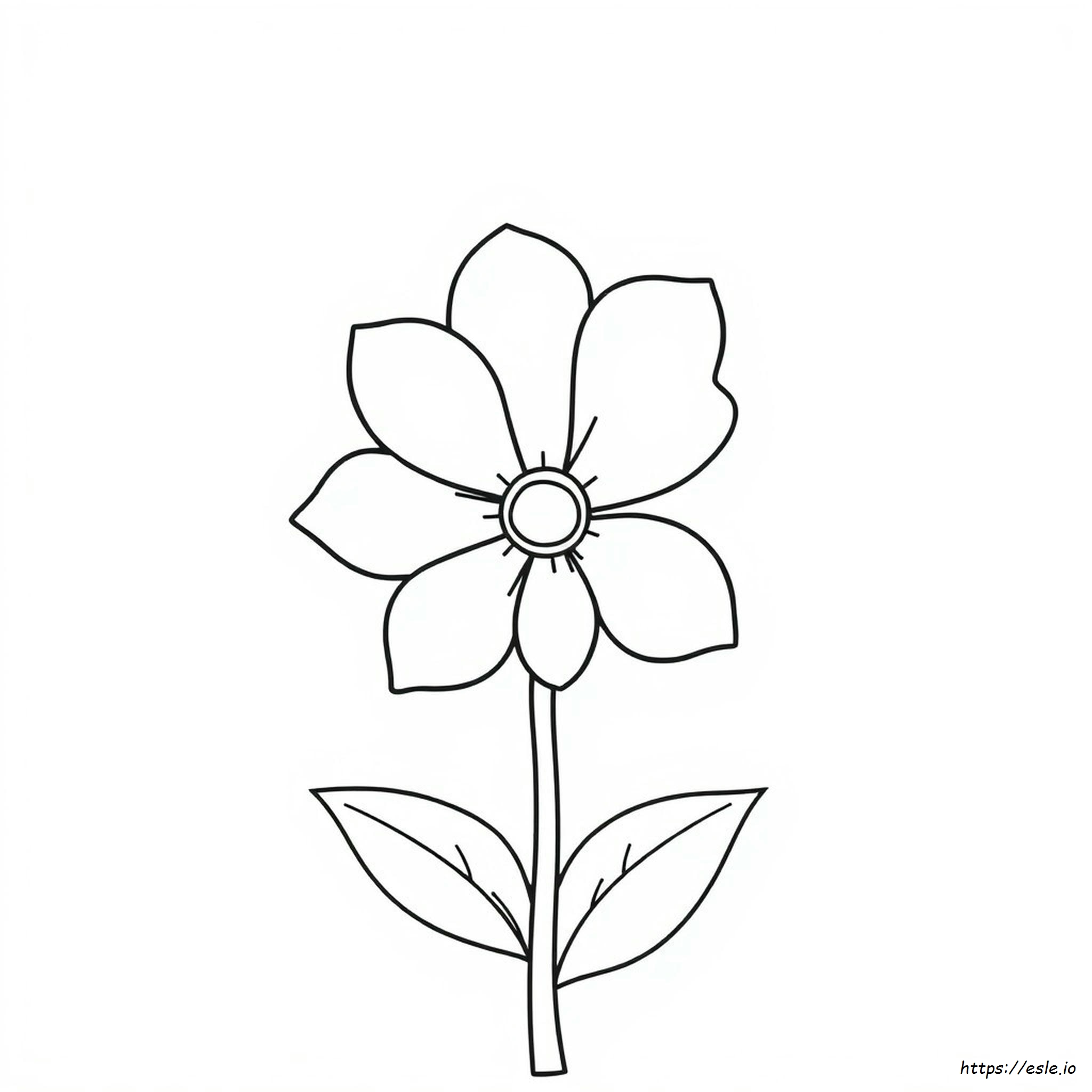 Flower Outline Coloring Page
