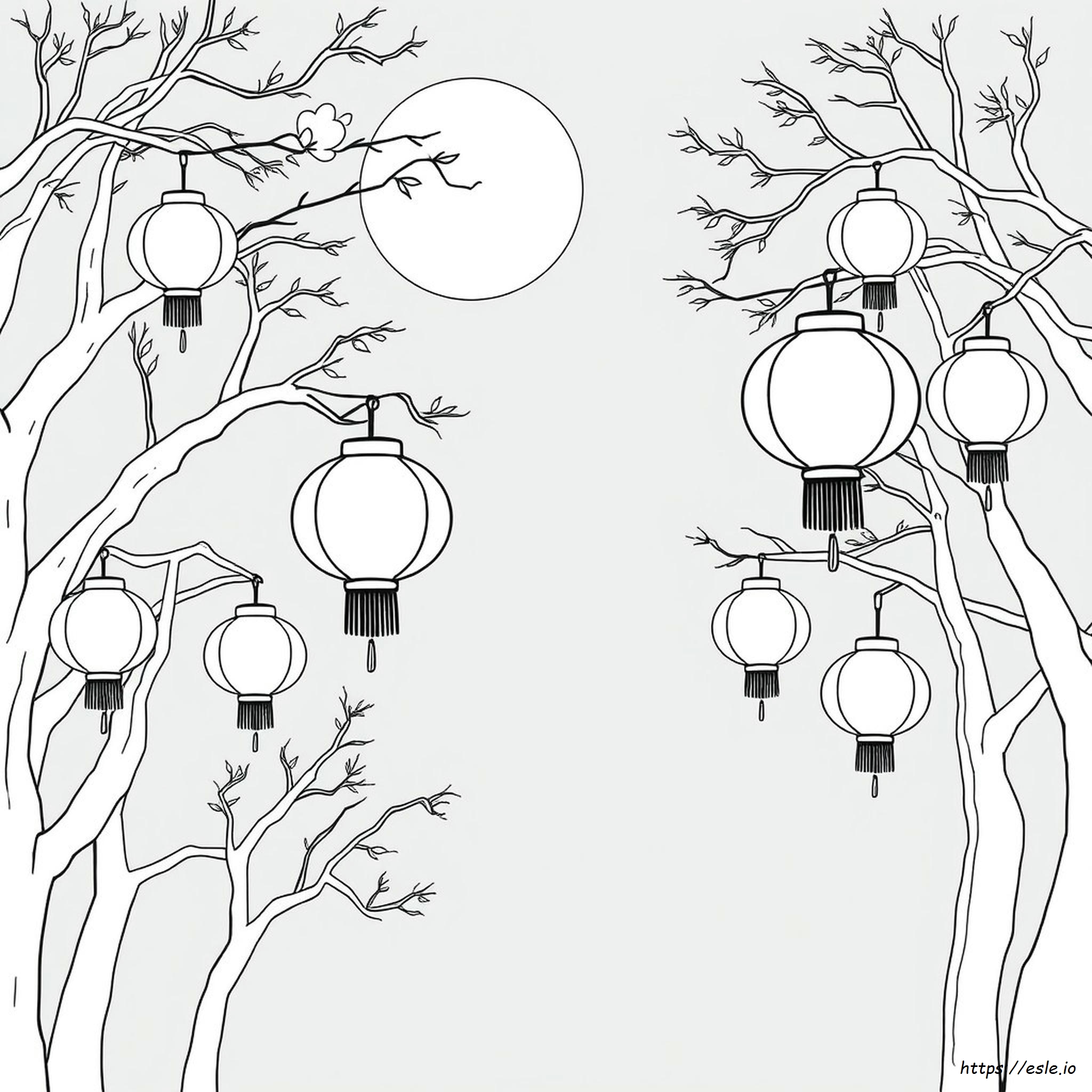 Disegni Da Colorare Del Festival Della Luna Cinese