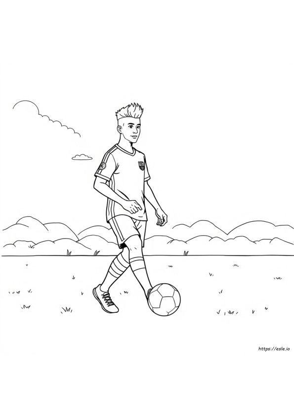 Neymar Colouring Pictures