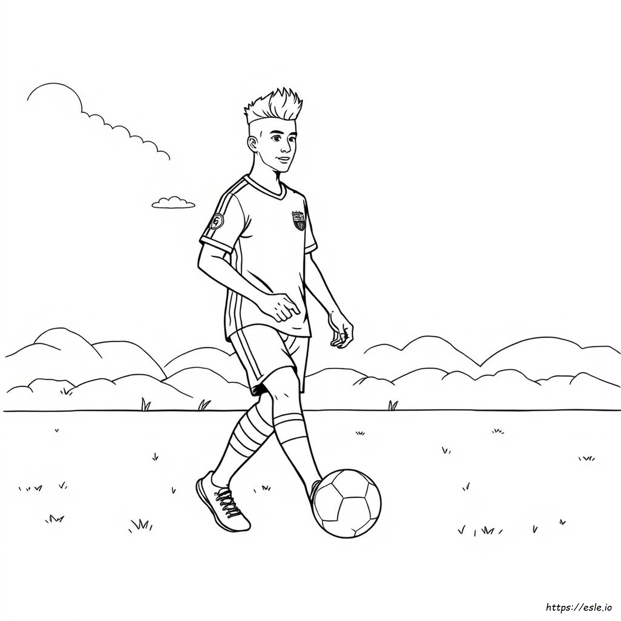Neymar Colouring Pictures