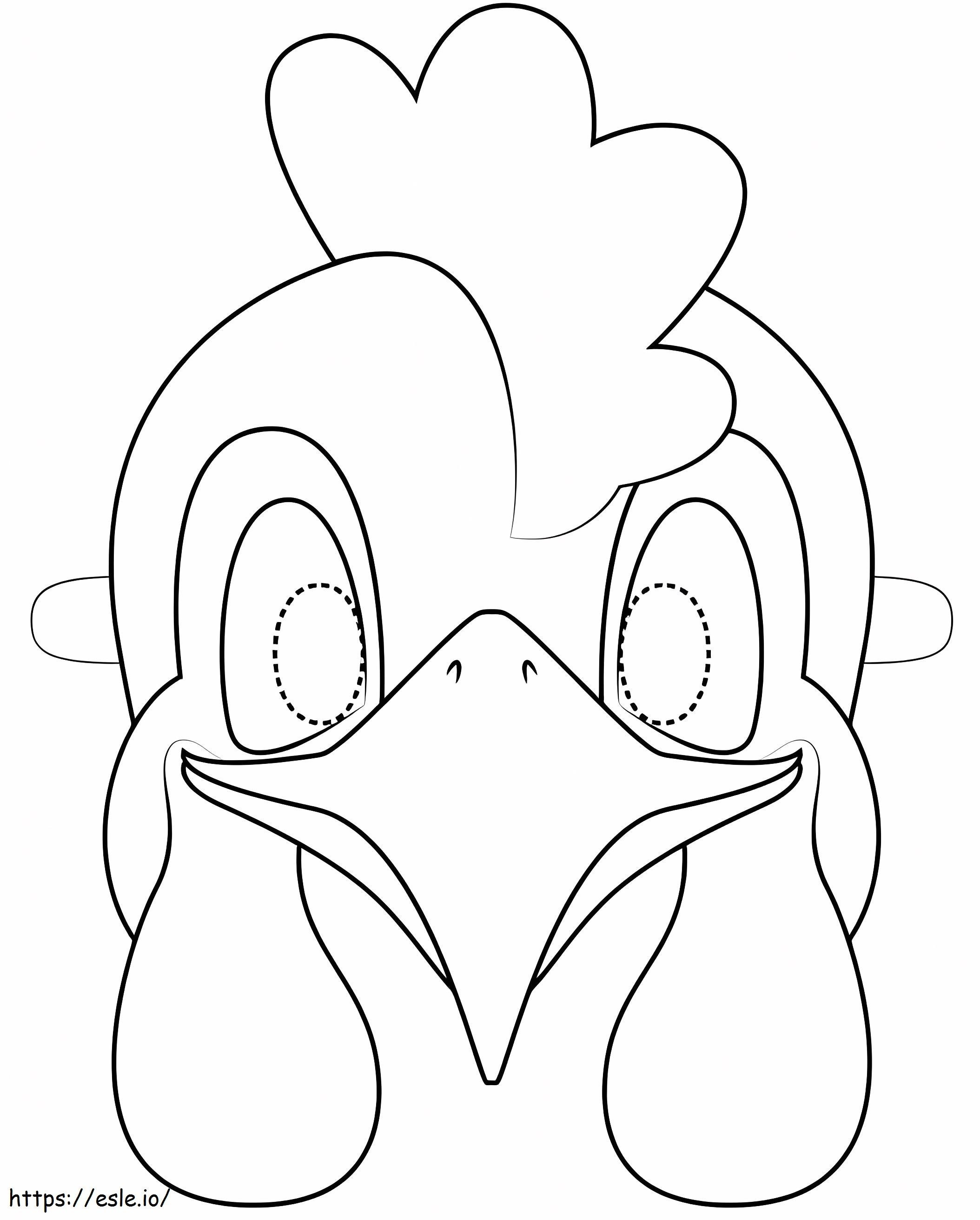 Rooster Mask coloring page