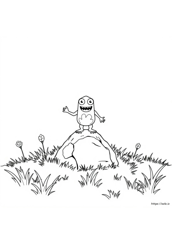 Coloriage Monstre Mignon